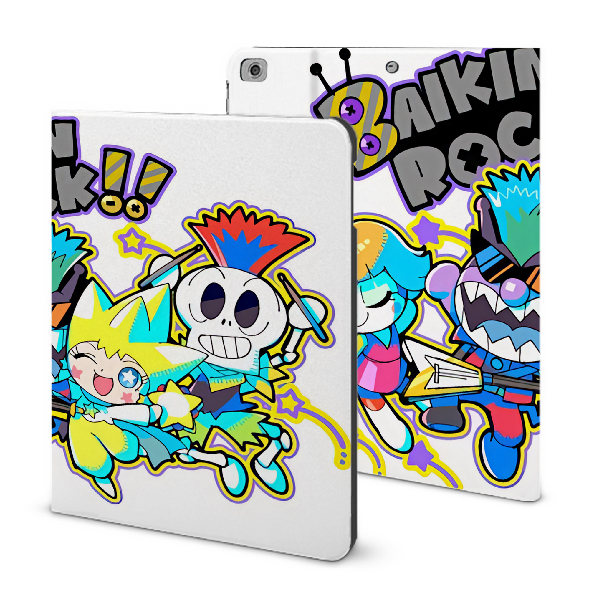 （画像用） アンパンマン Anpanman IPad ケース ブック型 PUレザー TPU 耐衝撃 軽量 薄型 ペン収納なし 全面保護 IPad 各モデル対応